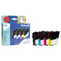 Pelikan 4er-Pack - Schwarz, Gelb, Cyan, Magenta - kompatibel - Tintenpatrone (Alternative zu: Brother LC985BK, Brother LC985C, Brother LC985M, Brother LC985Y)