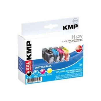 KMP H62V - 4er-Pack - Schwarz, Gelb, Cyan, Magenta - kompatibel - Tintenpatrone (Alternative zu: HP 364XL)