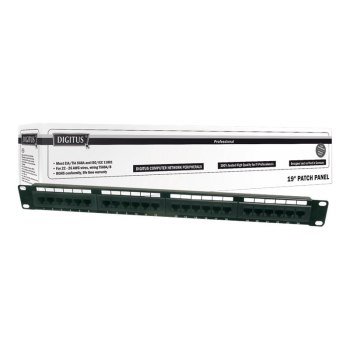 DIGITUS CAT 6 - Cl. E - RJ-45 - Nero - Acciaio galvanizzato - SECC - Acciaio - Montaggio a rack