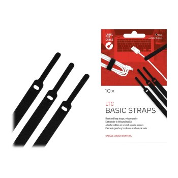 LTC BASIC STRAPS - Kabelbinder - 17 cm - Schwarz (Packung mit 10)