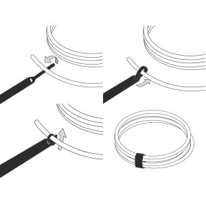 LTC BASIC STRAPS - Kabelbinder - 17 cm - Schwarz (Packung mit 10)