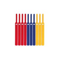 LTC BASIC STRAPS - Kabelbinder - 17 cm - Blau, Gelb, Rot (Packung mit 10)