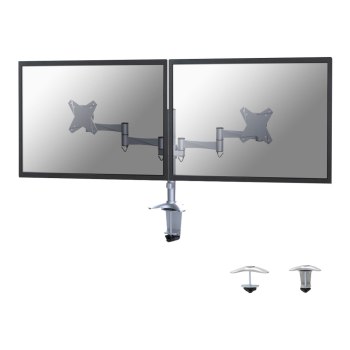 Neomounts FPMA-D1330D - Befestigungskit - Voll beweglich - für 2 LCD-Displays - Silber - Bildschirmgröße: 25.4-69 cm (10"-27")