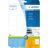 HERMA Premium - Papier - matt - permanent selbstklebend - weiß - 48.3 x 33.8 mm 800 Etikett(en) (25 Bogen x 32) laminierte Etiketten