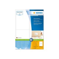 HERMA Premium - Papier - matt - permanent selbstklebend - weiß - 99.1 x 139 mm 400 Etikett(en) (100 Bogen x 4) laminierte Adressetiketten