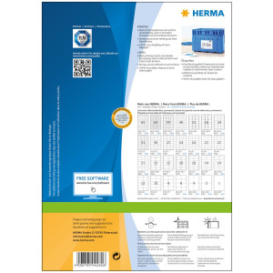 HERMA Premium - Papier - matt - permanent selbstklebend - weiß - A5 (148 x 210 mm) 200 Etikett(en) (100 Bogen x 2) laminierte Etiketten