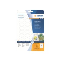 HERMA Special - Papier - matt - selbstklebend, entfernbarer Klebstoff - weiß - 40,6 x 25,4 mm (oval) 900 Etikett(en) (25 Bogen x 36) Etiketten