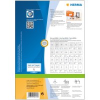 HERMA Premium - Papier - matt - permanent selbstklebend - weiß - 70 x 36 mm 2400 Etikett(en) (100 Bogen x 24) laminierte Etiketten