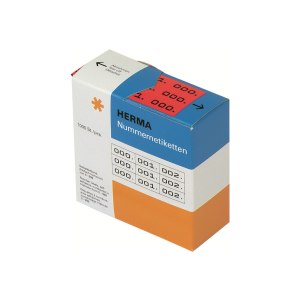 HERMA Black, red - 10 x 22 mm 3000 label(s) (1000...