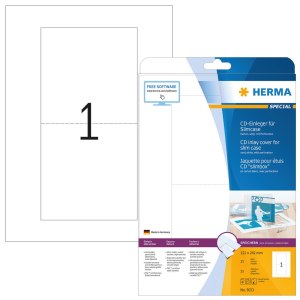 HERMA 5033 - Bianco - Etichetta per stampante non adesiva - A4 - Cartoncino - Laser/Inkjet - Rettangolo