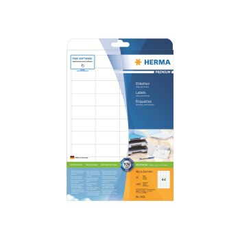 HERMA 5051 - Bianco - Rettangolo - Permanente - Carta - Opaco - Laser/Inkjet