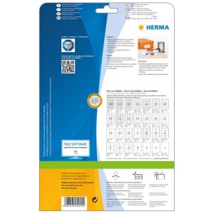 HERMA Premium - Papier - matt - permanent selbstklebend - weiß - 70 x 50.8 mm 375 Etikett(en) (25 Bogen x 15) laminierte Etiketten