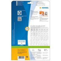 HERMA Premium - Papier - matt - permanent selbstklebend - weiß - 70 x 50.8 mm 375 Etikett(en) (25 Bogen x 15) laminierte Etiketten