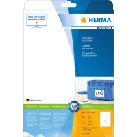 HERMA Premium - Papier - matt - permanent selbstklebend - weiß - A4 (210 x 297 mm) 25 Etikett(en) laminierte Etiketten