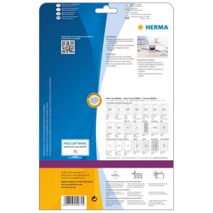 HERMA Special - Papier - matt - permanent selbstklebend - weiß - 43.2 x 8.5 mm 3200 Etikett(en) (25 Bogen x 128) Dia-Etiketten