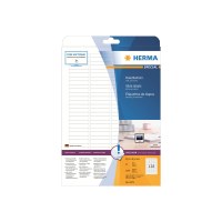 HERMA Special - Papier - matt - permanent selbstklebend - weiß - 43.2 x 8.5 mm 3200 Etikett(en) (25 Bogen x 128) Dia-Etiketten