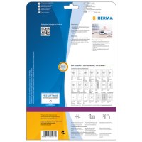 HERMA Special - Papier - matt - permanent selbstklebend - weiß - 43.2 x 8.5 mm 3200 Etikett(en) (25 Bogen x 128) Dia-Etiketten