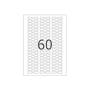 HERMA Special - White - 49 x 10 mm 1500 label(s) (25 sheet(s) x 60) permanent self-adhesive matte opaque jewelry paper labels