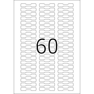 HERMA Special - White - 49 x 10 mm 1500 label(s) (25 sheet(s) x 60) permanent self-adhesive matte opaque jewelry paper labels