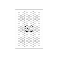 HERMA Special - White - 49 x 10 mm 1500 label(s) (25 sheet(s) x 60) permanent self-adhesive matte opaque jewelry paper labels