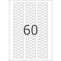 HERMA Special - White - 49 x 10 mm 1500 label(s) (25 sheet(s) x 60) permanent self-adhesive matte opaque jewelry paper labels