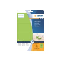 HERMA Special - Papier - matt - permanent selbstklebend - Luminous Green - 99.1 x 67.7 mm 160 Etikett(en) (20 Bogen x 8) fluoreszierende Etiketten