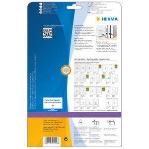 HERMA Special - Papier - matt - permanent selbstklebend - weiß - 34 x 297 mm 125 Etikett(en) (25 Bogen x 5) undurchsichtige Aktenetiketten