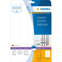 HERMA Special - Papier - matt - permanent selbstklebend - weiß - 34 x 297 mm 125 Etikett(en) (25 Bogen x 5) undurchsichtige Aktenetiketten