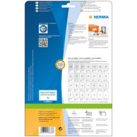 HERMA Premium - Papier - matt - permanent selbstklebend - weiß - 70 x 36 mm 240 Etikett(en) (10 Bogen x 24) laminierte Etiketten