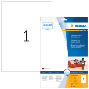 HERMA Special - Papier - glänzend - permanent selbstklebend - weiß - A4 (210 x 297 mm) - 120 g/m² - 10 Etikett(en) Adressetiketten