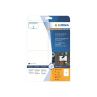 HERMA Special - Polyethylen (PE) - matt - selbstklebend - weiß - 99.1 x 139 mm 40 Etikett(en) (10 Bogen x 4) Folienetiketten