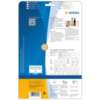 HERMA Special - Papier - matt - permanent selbstklebend - weiß - 40 x 40 mm 600 Etikett(en) (25 Bogen x 24) undurchsichtige Aktenetiketten