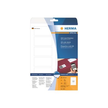 HERMA Special - Papier - matt - permanent selbstklebend - weiß - 80 x 40 mm 300 Etikett(en) (25 Bogen x 12) undurchsichtige Aktenetiketten