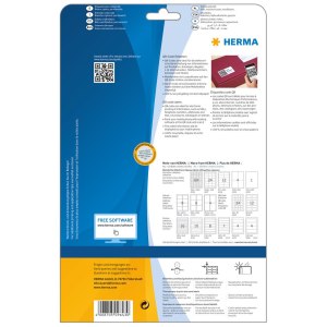 HERMA Special - Papier - matt - permanent selbstklebend - weiß - 80 x 40 mm 300 Etikett(en) (25 Bogen x 12) undurchsichtige Aktenetiketten