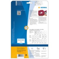 HERMA Special - Papier - matt - permanent selbstklebend - weiß - 80 x 40 mm 300 Etikett(en) (25 Bogen x 12) undurchsichtige Aktenetiketten