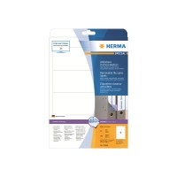 HERMA Special - Papier - matt - selbstklebend, entfernbarer Klebstoff - weiß - 192 x 61 mm 100 Etikett(en) (25 Bogen x 4) undurchsichtige Aktenetiketten