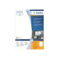 HERMA 10315 - Bianco - Rettangolo con angoli arrotondati - Rimovibile - Carta - Opaco - Laser/Inkjet