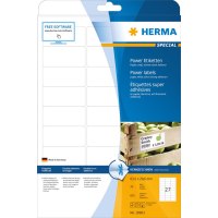 HERMA Special - Papier - matt - extra stark selbstklebend - weiß - 63.5 x 29.6 mm 675 Etikett(en) (25 Bogen x 27) Etiketten