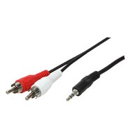 LogiLink 1x3.5mm - 2xRCA - 1.5m - 3.5mm - Maschio - 2 x RCA - Maschio - 1,5 m - Nero