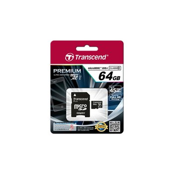 Transcend TS64GUSDU1 - Flash-Speicherkarte - 64 GB