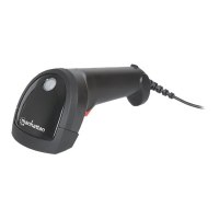 Manhattan Linear CCD Handheld Barcode Scanner, USB, 500mm Scan Depth, IP54 rating, Cable length 1.5m, Max Ambient Light 100,000 lux (sunlight), Black, Three Year Warranty, Box