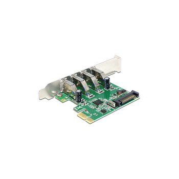 DeLock PCI Express Card > 4 x USB 3.0 - USB-Adapter - PCIe 2.0 - USB 3.0 x 4