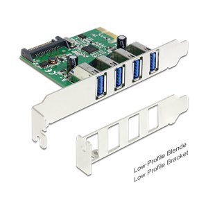 DeLock PCI Express Card > 4 x USB 3.0 - USB-Adapter - PCIe 2.0 - USB 3.0 x 4