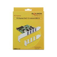 DeLock PCI Express Card > 4 x USB 3.0 - USB-Adapter - PCIe 2.0 - USB 3.0 x 4