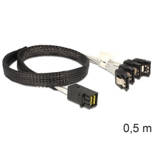 Delock SATA- / SAS-Kabel - SAS 6Gbit/s - 4-Lane - 4x Mini...