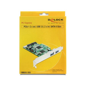 Delock PCI Express Card > 2 x external USB 3.0, 2 x...