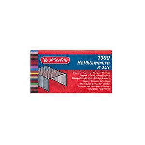 Herlitz 8760514 - 1000 staples - 24/6 - Metal