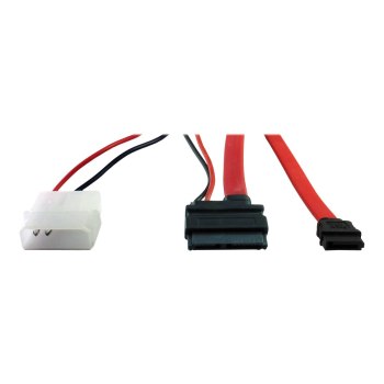 Inter-Tech SATA cable - Slimline SATA to SATA, 2 pin internal power