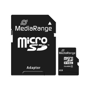 MEDIARANGE flash memory card (microSDHC/SD adapter included)