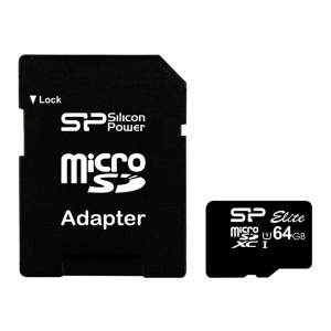 Silicon Power Elite - Flash memory card (microSDXC to SD...